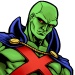 Martian Manhunter flying stoically as he's known to do.