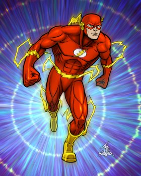 Illmosis Art: Flash (Barry Allen) Running forward