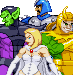 Various villains from Marvel Comics in sprite form